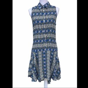 Drop waist high low shirt dress S​